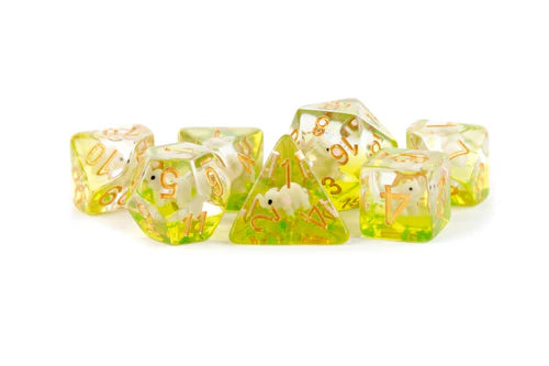MDG Resin Poly Dice Set - Elephant Dice