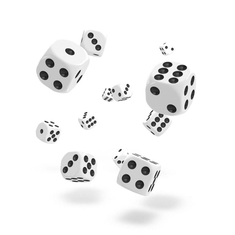 Oakie Doakie Solid White 12mm d6 Dice