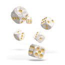 Oakie Doakie Marble White 16mm d6 Dice