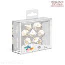 Oakie Doakie Marble White Polyhedral 7-Die Set