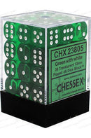 Chessex Translucent Green/white 12mm d6 Dice (CHX 23805)
