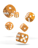 Oakie Doakie Marble Orange 16mm d6 Dice