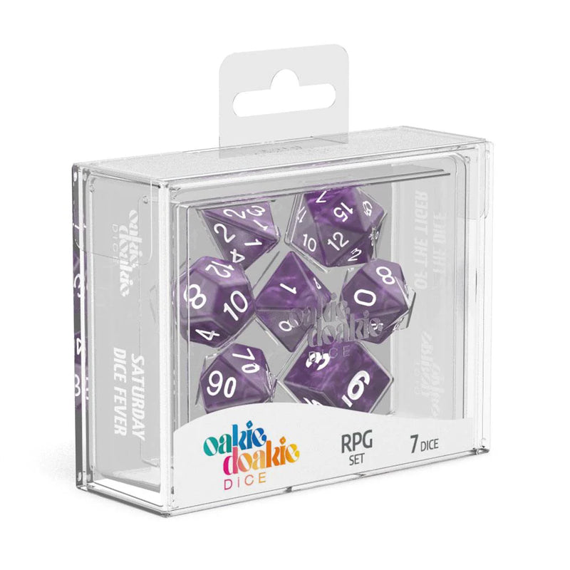 Oakie Doakie Marble Purple Polyhedral 7-Die Set